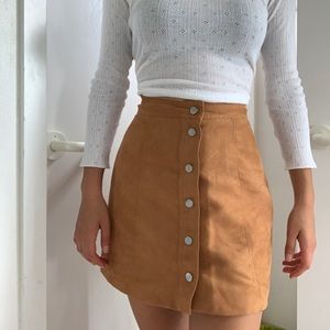 Orange button up skirt